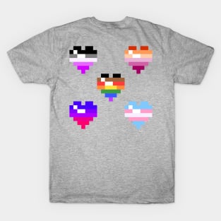 Pixel Heart - LGBT+ Pride (Ensemble) T-Shirt